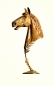 Preview: Pferde Kopf Skulptur rostig